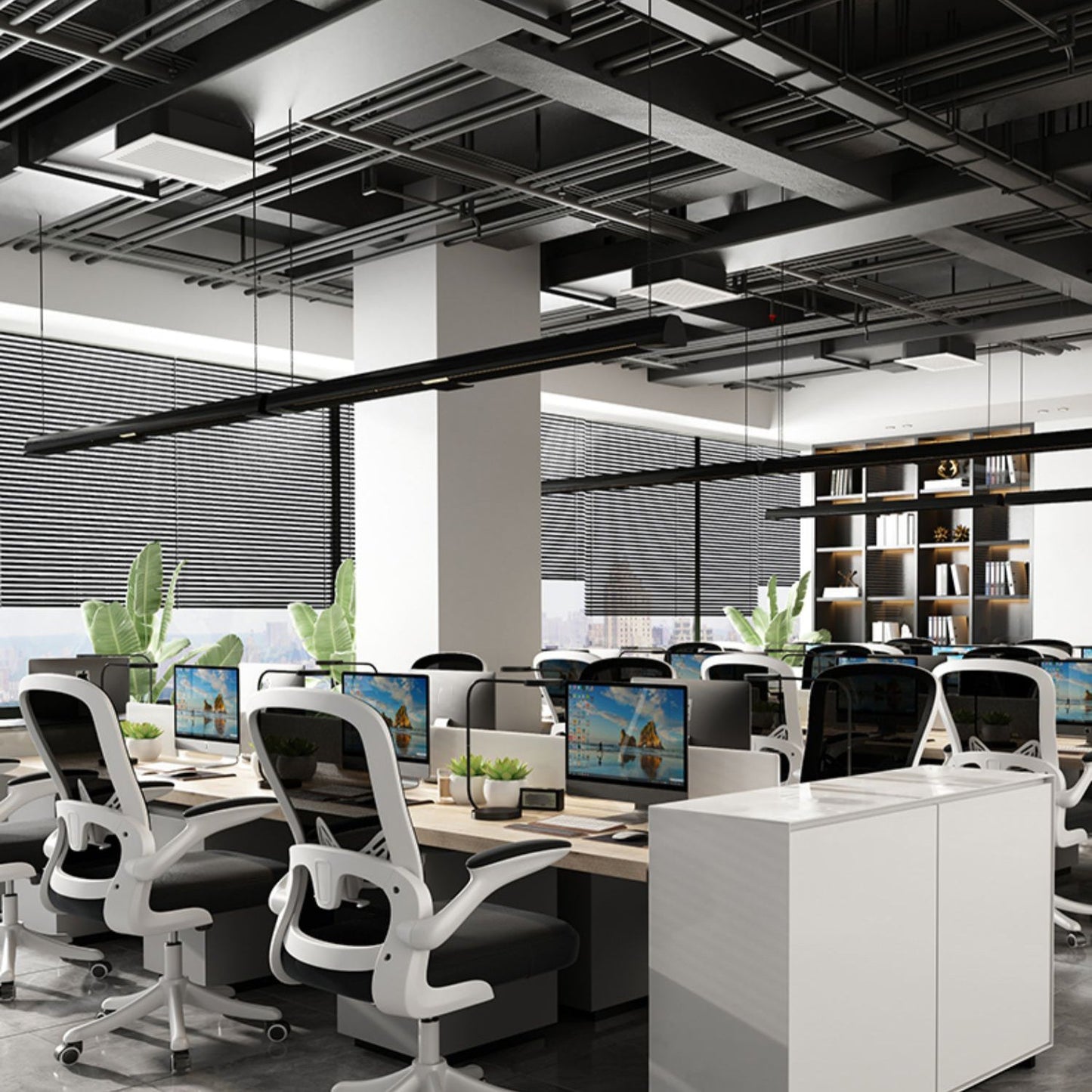 Moderne abnehmbare Waffenbüros Stuhl Neigungsmechanismus Ergonomischer Schreibtischstuhl