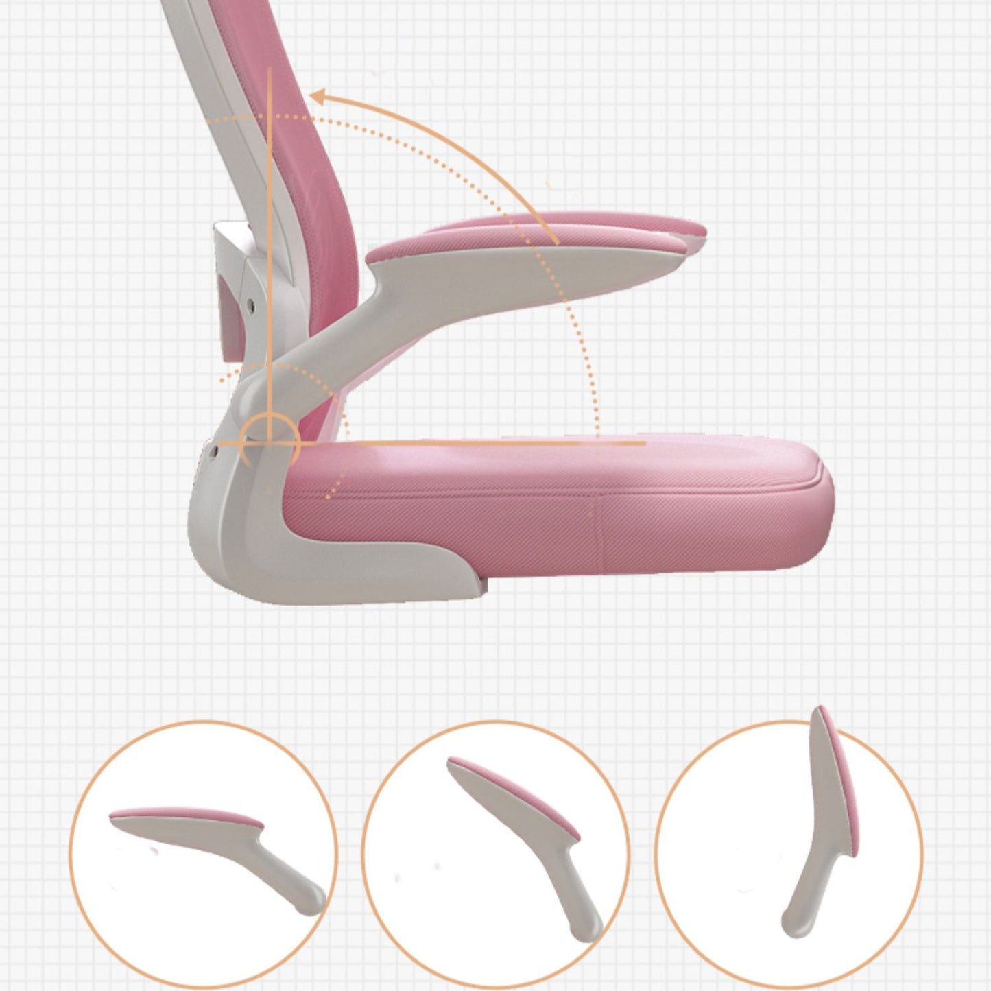 Moderne abnehmbare Waffenbüros Stuhl Neigungsmechanismus Ergonomischer Schreibtischstuhl