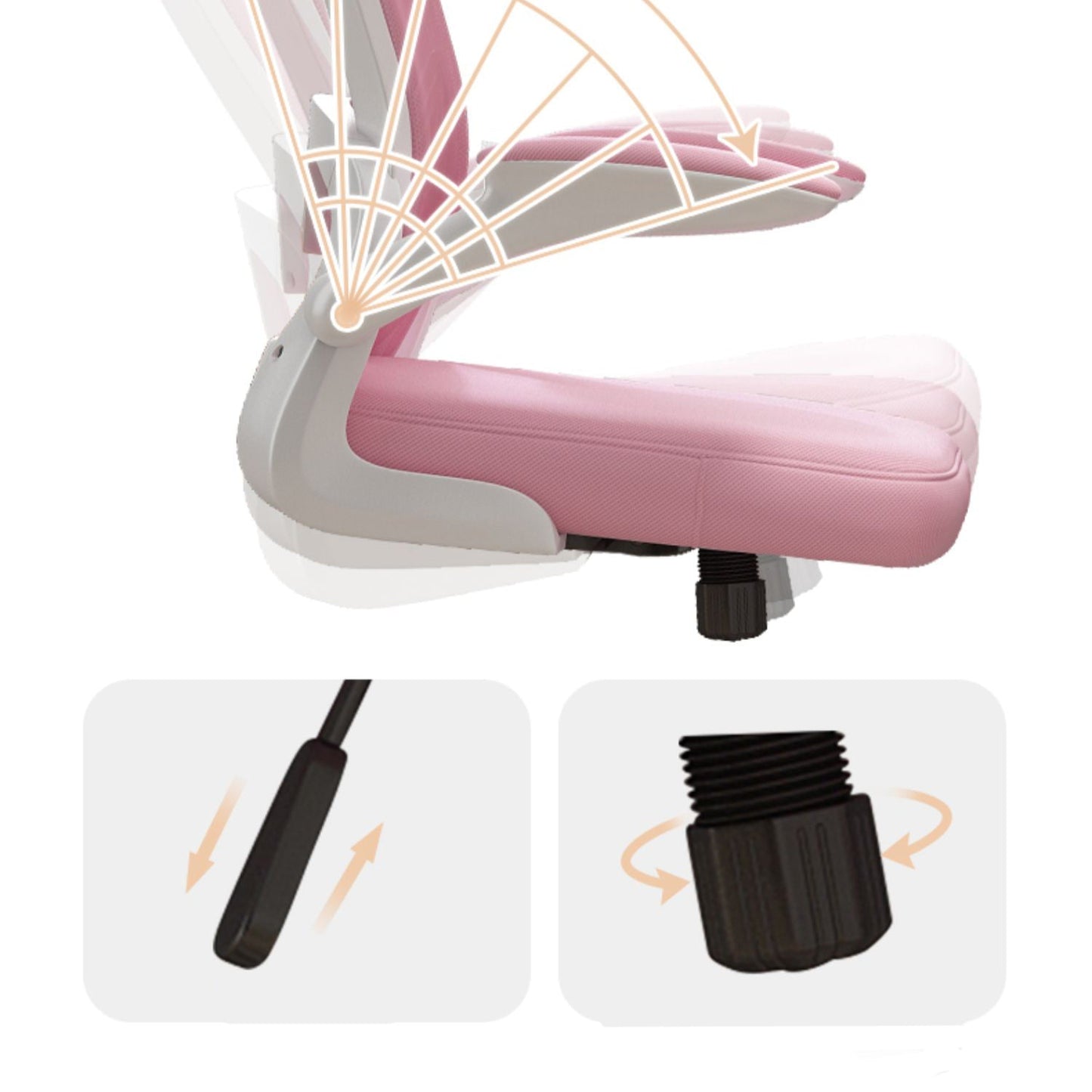 Moderne abnehmbare Waffenbüros Stuhl Neigungsmechanismus Ergonomischer Schreibtischstuhl