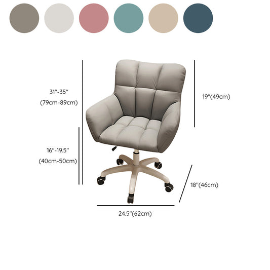 Silla de oficina sin brazo moderna sin angustia silla de diapositiva ergonómica con ruedas