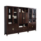 Closed Back Wood Bookshelf Contemporary Bookcase with Cabinets Clearhalo 'Bookcases' 'furn' 'furn_bookcases' 'Furniture' 'Office Furniture' 7456681