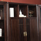 Closed Back Wood Bookshelf Contemporary Bookcase with Cabinets Clearhalo 'Bookcases' 'furn' 'furn_bookcases' 'Furniture' 'Office Furniture' 7456685