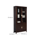 Closed Back Wood Bookshelf Contemporary Bookcase with Cabinets Clearhalo 'Bookcases' 'furn' 'furn_bookcases' 'Furniture' 'Office Furniture' 7456688