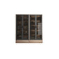 Bibliothèques en bois modernes portes en verre fermé étagère de rangement fermé pour la maison