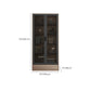 Bibliothèques en bois modernes portes en verre fermé étagère de rangement fermé pour la maison