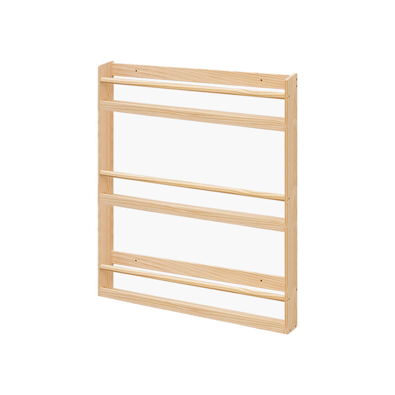 Contemporary Wall Mounted Bookshelf Solid Wood Bookcase for Office