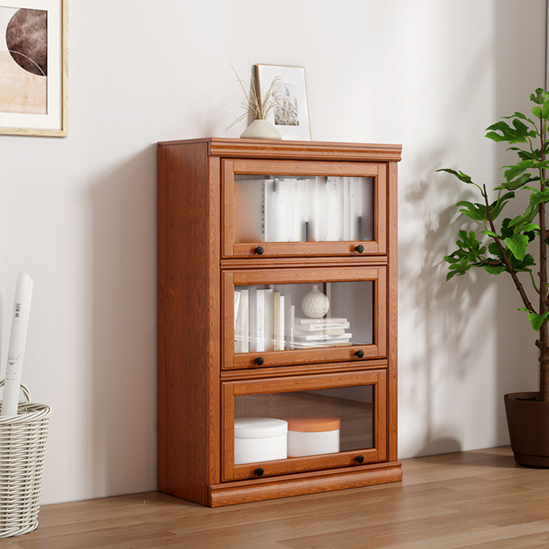 Closed Back Vertical Bookshelf Wood Contemporary Bookcase with Cabinets 31.5"L x 13.0"W x 47.2"H Clearhalo 'Bookcases' 'furn' 'furn_bookcases' 'Furniture' 'Office Furniture' 7456731