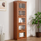 Closed Back Vertical Bookshelf Wood Contemporary Bookcase with Cabinets 24"L x 13"W x 76"H Clearhalo 'Bookcases' 'furn' 'furn_bookcases' 'Furniture' 'Office Furniture' 7456735