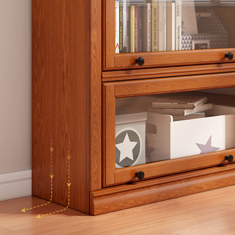 Closed Back Vertical Bookshelf Wood Contemporary Bookcase with Cabinets Clearhalo 'Bookcases' 'furn' 'furn_bookcases' 'Furniture' 'Office Furniture' 7456740