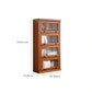 Closed Back Vertical Bookshelf Wood Contemporary Bookcase with Cabinets Clearhalo 'Bookcases' 'furn' 'furn_bookcases' 'Furniture' 'Office Furniture' 7456747