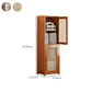 Contemporary Closed Back Bookcase Bamboo Vertical Bookshelf with Doors Clearhalo 'Bookcases' 'furn' 'furn_bookcases' 'Furniture' 'Office Furniture' 7456769