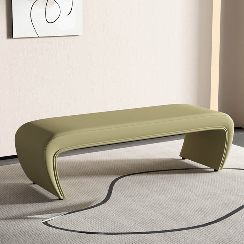 Modern Rectangle Entryway Bench Solid Wood Seating Bench with Upholstered Green Clearhalo 'Benches' 'Chairs & Seating' 'furn' 'furn_benches' 'Furniture' 'Living Room Furniture' 7456795