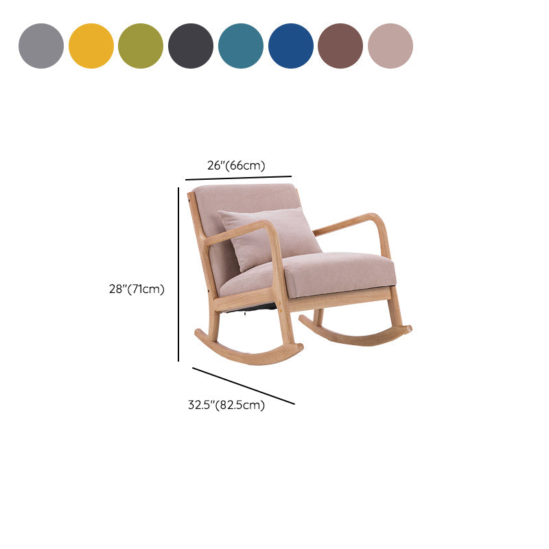 Modern Style Wood Base Home Lazy Chair Lounge Chaise Rocking Chair Clearhalo 'Chairs & Seating' 'furn' 'furn_rocking_chairs' 'Furniture' 'Living Room Furniture' 'Rocking Chairs' 'rocking_chairs' 7456887