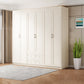 Contemporary Style Wardrobe Armoire Wood Armoire with Clothes Rail and Door for Bedroom
