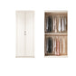 Contemporary Style Wardrobe Armoire Wood Armoire with Clothes Rail and Door for Bedroom