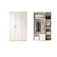 Contemporary Style Wardrobe Armoire Wood Armoire with Clothes Rail and Door for Bedroom