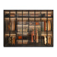 Bedroom Hinged Doors Storage Cabinet Glass Door Wardrobe with Garment Rod