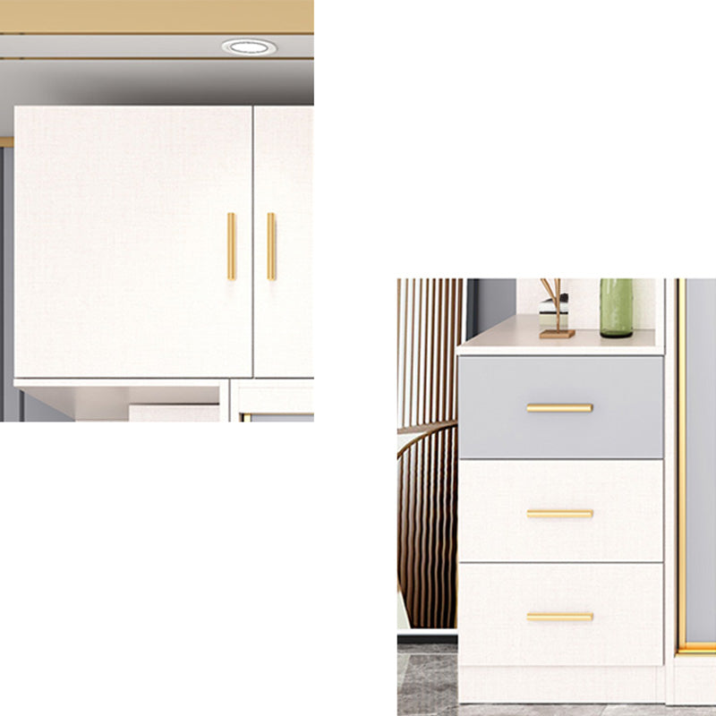 Armadio in legno in legno in stile costiero camera da letto a porte scorrevoli armadio