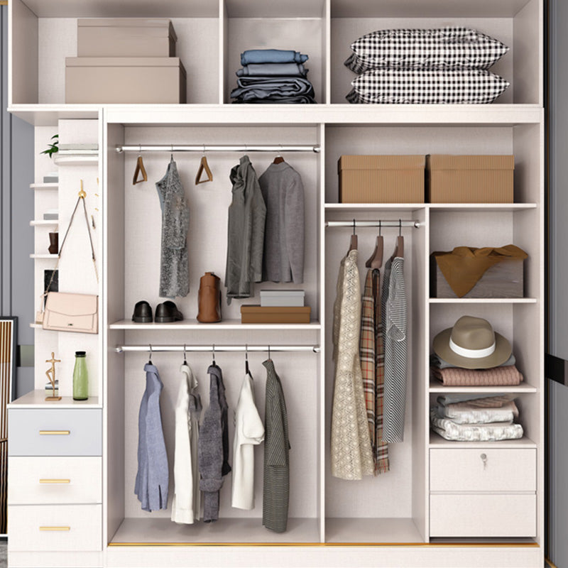 Armadio in legno in legno in stile costiero camera da letto a porte scorrevoli armadio