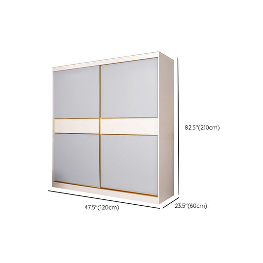 Armadio in legno in legno in stile costiero camera da letto a porte scorrevoli armadio