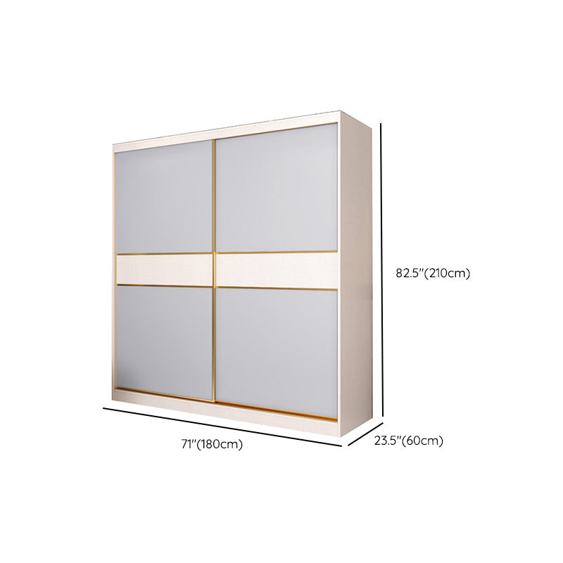 Armadio in legno in legno in stile costiero camera da letto a porte scorrevoli armadio