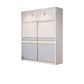 Bedroom Storage Cabinet Coastal Wooden Rectangle Wardrobe Armoire 47"L x 24"W x 101.5"H Armories & Top Cabinet Clearhalo 'Armoires & Wardrobes' 'armoires_wardrobes' 'Bedroom Furniture' 'furn' 'furn_armoires_wardrobes' 'Furniture' 7456965