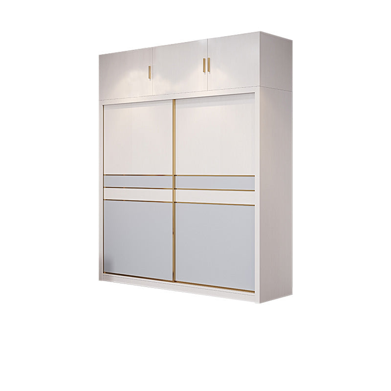 Bedroom Storage Cabinet Coastal Wooden Rectangle Wardrobe Armoire 47"L x 24"W x 101.5"H Armories & Top Cabinet Clearhalo 'Armoires & Wardrobes' 'armoires_wardrobes' 'Bedroom Furniture' 'furn' 'furn_armoires_wardrobes' 'Furniture' 7456965