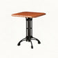 Indoor Iron Pedestal Dining Table Round Solid Wood Dining Table 26"L x 26"W x 30"H Without Chairs Clearhalo 'Dining Tables & Seating' 'Dining Tables' 'dining_table' 'furn' 'furn_dining_table' 'Furniture' 'Kitchen & Dining Furniture' 7460604
