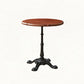 Indoor Iron Pedestal Dining Table Round Solid Wood Dining Table 27"L x 27"W x 29"H Without Chairs Clearhalo 'Dining Tables & Seating' 'Dining Tables' 'dining_table' 'furn' 'furn_dining_table' 'Furniture' 'Kitchen & Dining Furniture' 7460606