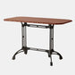 Round Solid Wood Dining Table Indoor Iron Pedestal Dining Table 47.2"L x 25.6"W x 29.9"H Without Chairs Clearhalo 'Dining Tables & Seating' 'Dining Tables' 'dining_table' 'furn' 'furn_dining_table' 'Furniture' 'Kitchen & Dining Furniture' 7460625
