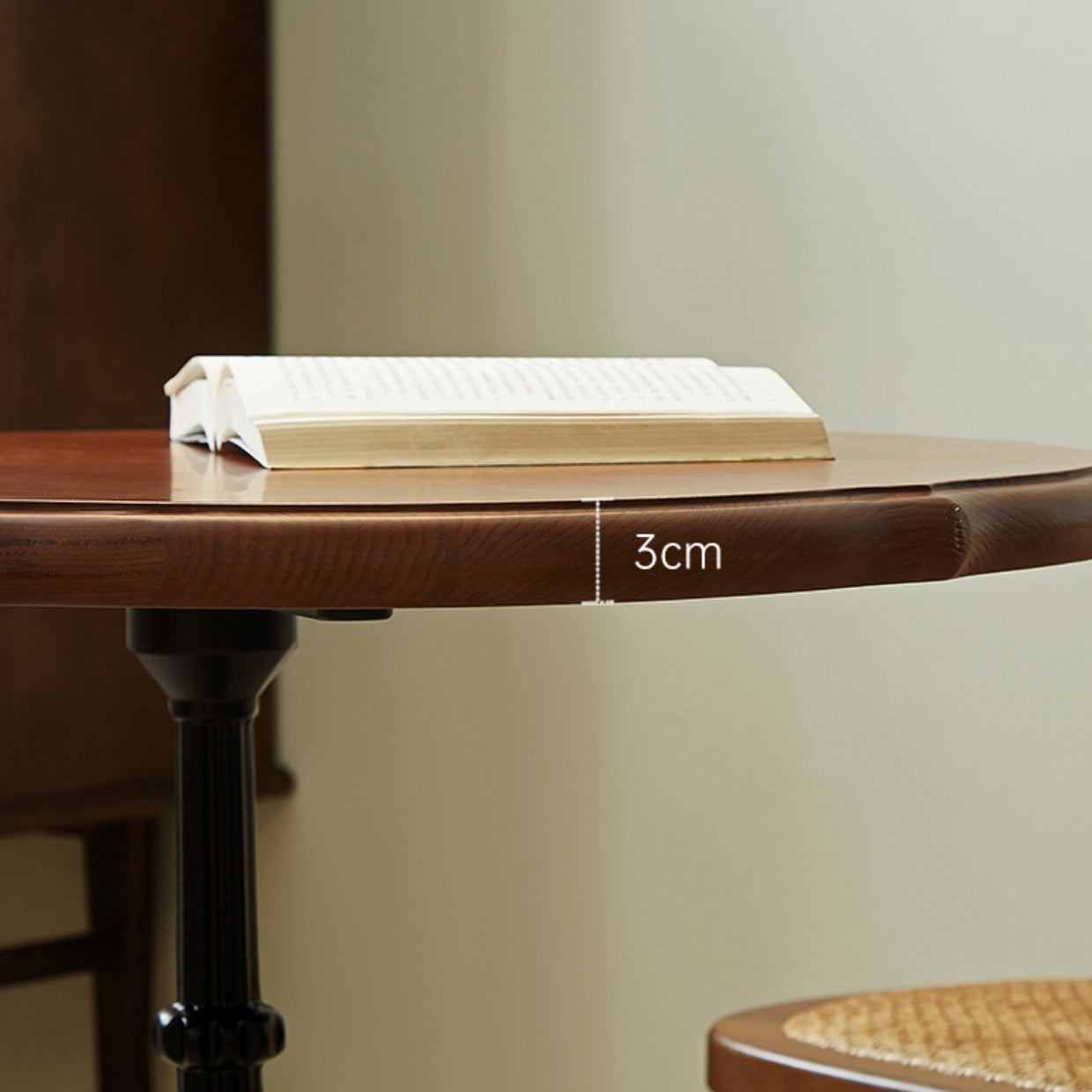 Round Solid Wood Dining Table Indoor Iron Pedestal Dining Table Clearhalo 'Dining Tables & Seating' 'Dining Tables' 'dining_table' 'furn' 'furn_dining_table' 'Furniture' 'Kitchen & Dining Furniture' 7460628