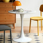 White Round Dining Table Stone Top Dining Table with Tulip Base Clearhalo 'Dining Tables & Seating' 'Dining Tables' 'dining_table' 'furn' 'furn_dining_table' 'Furniture' 'Kitchen & Dining Furniture' 7460638