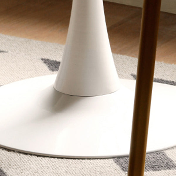 White Round Dining Table Stone Top Dining Table with Tulip Base Clearhalo 'Dining Tables & Seating' 'Dining Tables' 'dining_table' 'furn' 'furn_dining_table' 'Furniture' 'Kitchen & Dining Furniture' 7460643