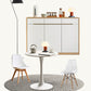 White Round Dining Table Stone Top Dining Table with Tulip Base Clearhalo 'Dining Tables & Seating' 'Dining Tables' 'dining_table' 'furn' 'furn_dining_table' 'Furniture' 'Kitchen & Dining Furniture' 7460644