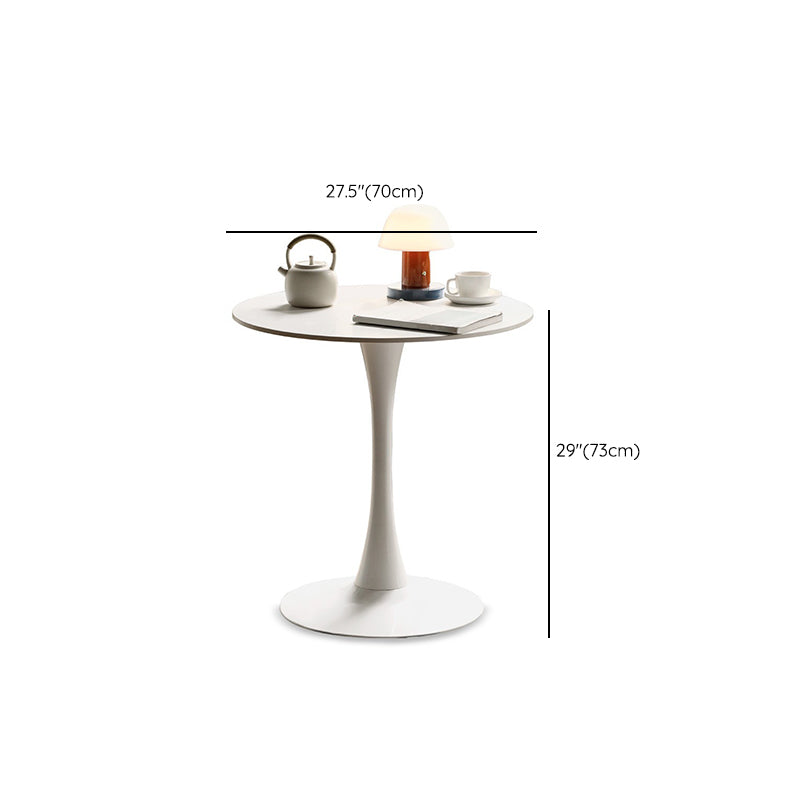 White Round Dining Table Stone Top Dining Table with Tulip Base Clearhalo 'Dining Tables & Seating' 'Dining Tables' 'dining_table' 'furn' 'furn_dining_table' 'Furniture' 'Kitchen & Dining Furniture' 7460645
