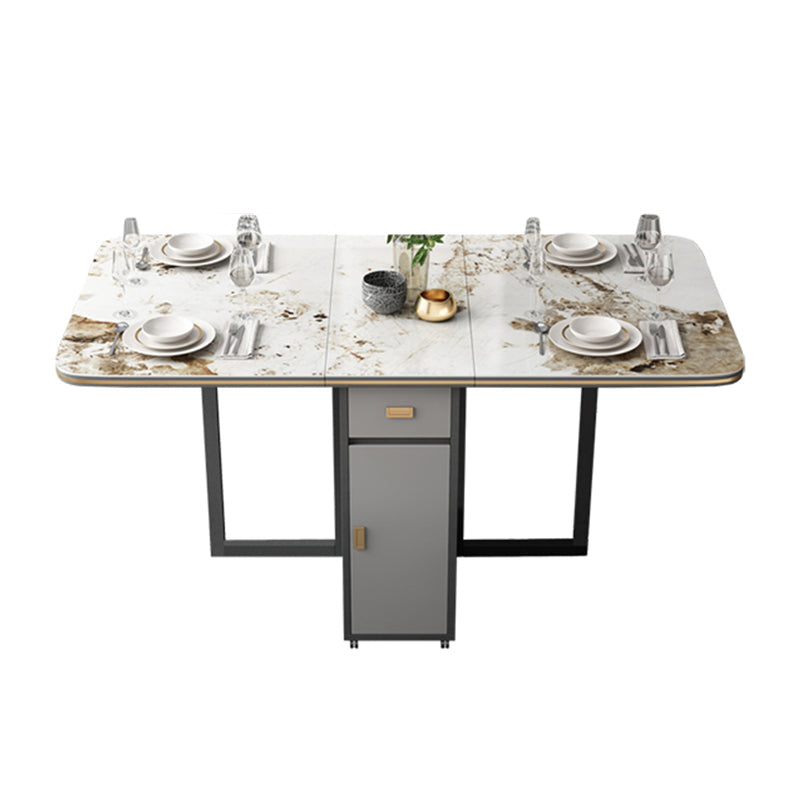 Wood Frame Dining Table Folding Rectangle Dining Table for Dining Room