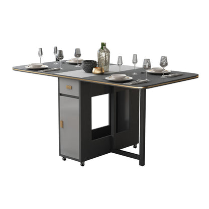 Wood Frame Dining Table Folding Rectangle Dining Table for Dining Room