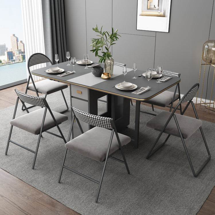 Wood Frame Dining Table Folding Rectangle Dining Table for Dining Room