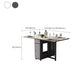 Wood Frame Dining Table Folding Rectangle Dining Table for Dining Room