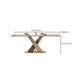 Traditional Luxury Dining Table Stone Rectangle Fixed Table with Pedestal Base Clearhalo 'Dining Tables & Seating' 'Dining Tables' 'dining_table' 'furn' 'furn_dining_table' 'Furniture' 'Kitchen & Dining Furniture' 7460731