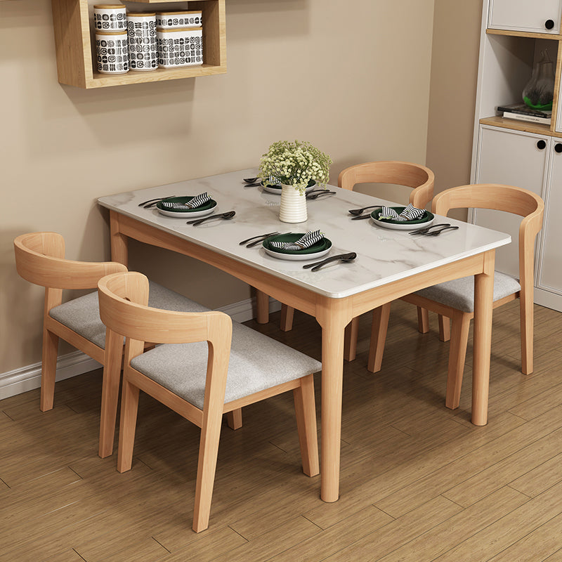 Simplicity Style Dining Site Table Rectangle Furniture for Home Clearhalo 'Dining Tables & Seating' 'Dining Tables' 'dining_table' 'furn' 'furn_dining_table' 'Furniture' 'Kitchen & Dining Furniture' 7460781