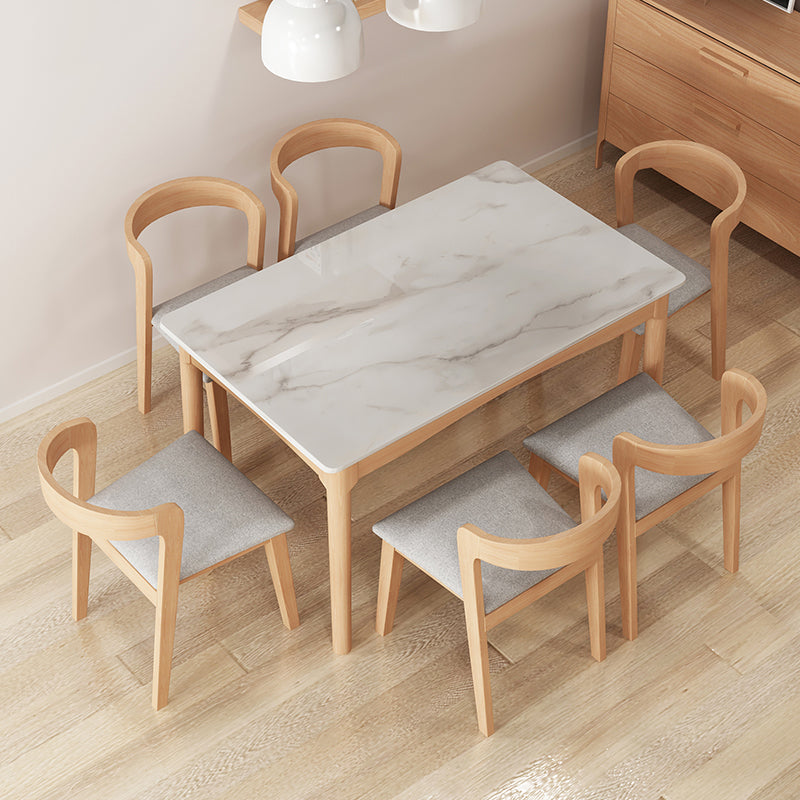 Simplicity Style Dining Site Table Rectangle Furniture for Home Clearhalo 'Dining Tables & Seating' 'Dining Tables' 'dining_table' 'furn' 'furn_dining_table' 'Furniture' 'Kitchen & Dining Furniture' 7460783