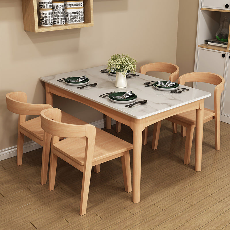 Simplicity Style Dining Site Table Rectangle Furniture for Home Clearhalo 'Dining Tables & Seating' 'Dining Tables' 'dining_table' 'furn' 'furn_dining_table' 'Furniture' 'Kitchen & Dining Furniture' 7460784