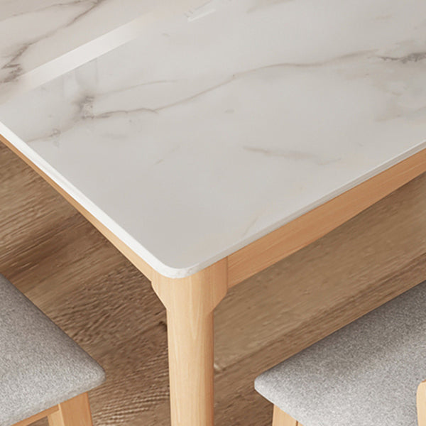 Simplicity Style Dining Site Table Rectangle Furniture for Home Clearhalo 'Dining Tables & Seating' 'Dining Tables' 'dining_table' 'furn' 'furn_dining_table' 'Furniture' 'Kitchen & Dining Furniture' 7460787
