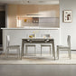 Stone Dining Table Round 4 Legs Dining Site Table, 51.18"x51.18"x29.9" Clearhalo 'Dining Tables & Seating' 'Dining Tables' 'dining_table' 'furn' 'furn_dining_table' 'Furniture' 'Kitchen & Dining Furniture' 7460816