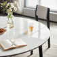 Stone Dining Table Round 4 Legs Dining Site Table, 51.18"x51.18"x29.9" Clearhalo 'Dining Tables & Seating' 'Dining Tables' 'dining_table' 'furn' 'furn_dining_table' 'Furniture' 'Kitchen & Dining Furniture' 7460818