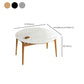 Stone Dining Table Round 4 Legs Dining Site Table, 51.18"x51.18"x29.9" Clearhalo 'Dining Tables & Seating' 'Dining Tables' 'dining_table' 'furn' 'furn_dining_table' 'Furniture' 'Kitchen & Dining Furniture' 7460821