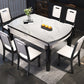 Round Drop-Leaf Dining Table Stone Dining Table with Solid Wood Legs Clearhalo 'Dining Tables & Seating' 'Dining Tables' 'dining_table' 'furn' 'furn_dining_table' 'Furniture' 'Kitchen & Dining Furniture' 7460823