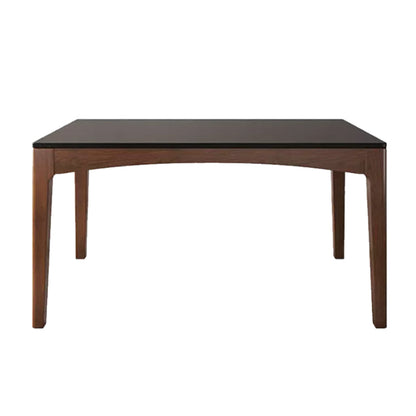 Rectangle Sintered Stone Dining Table Solid Wood Frame Dining Table Without Chairs Clearhalo 'Dining Tables & Seating' 'Dining Tables' 'dining_table' 'furn' 'furn_dining_table' 'Furniture' 'Kitchen & Dining Furniture' 7460834