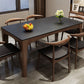 Rectangle Sintered Stone Dining Table Solid Wood Frame Dining Table Clearhalo 'Dining Tables & Seating' 'Dining Tables' 'dining_table' 'furn' 'furn_dining_table' 'Furniture' 'Kitchen & Dining Furniture' 7460836